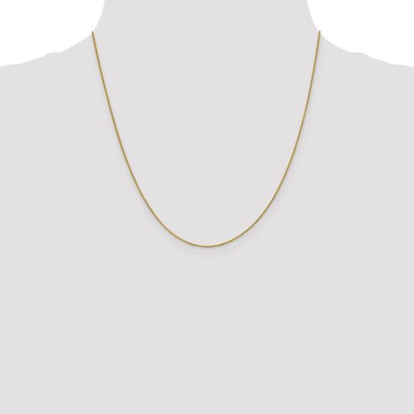 0.9mm 18k Yellow Gold Classic Box Chain Necklace, 20 Inch - Picture 2 of 8